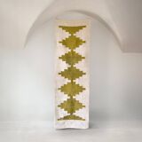 Tapis argentin 100% laine vert olive