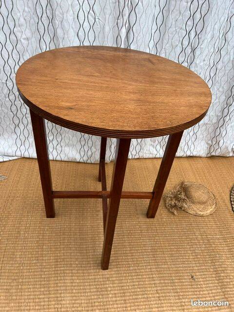 Table d'appoint haute et ronde vintage