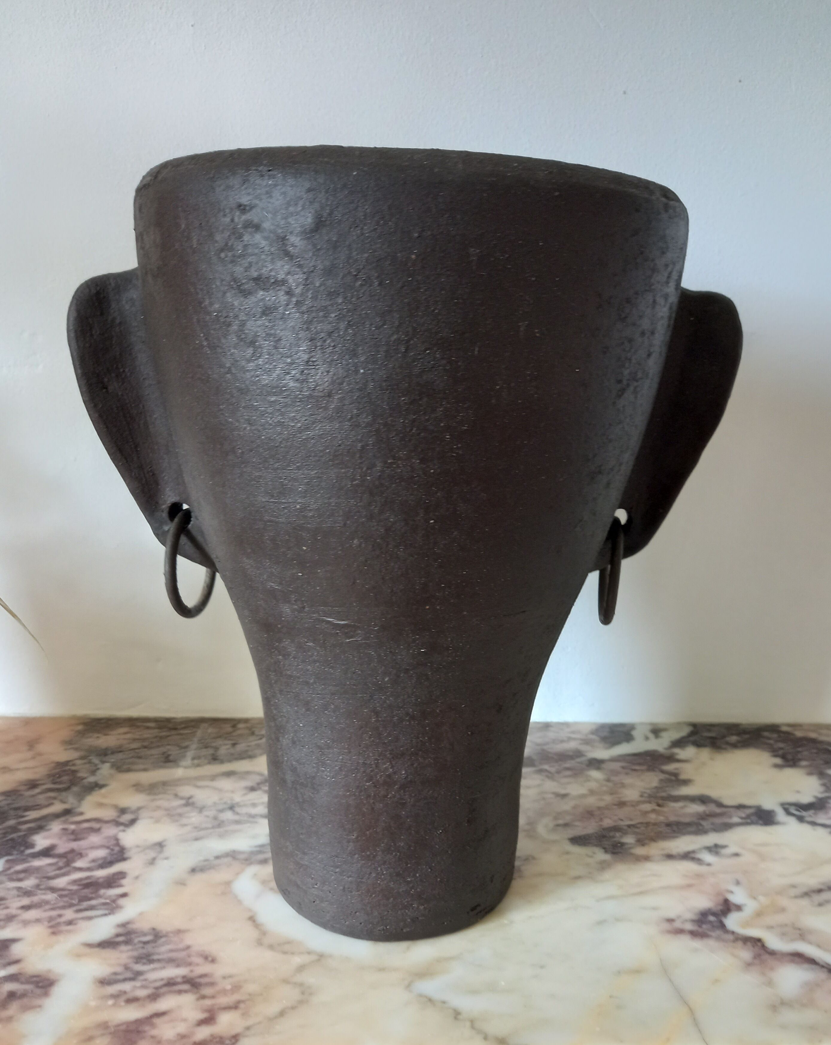 Vintage head/face pot cover