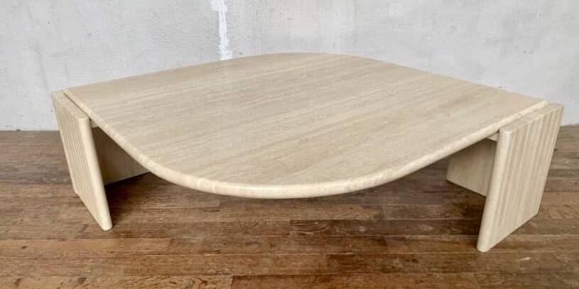 Roche bobois eye shaped coffee table year 1970