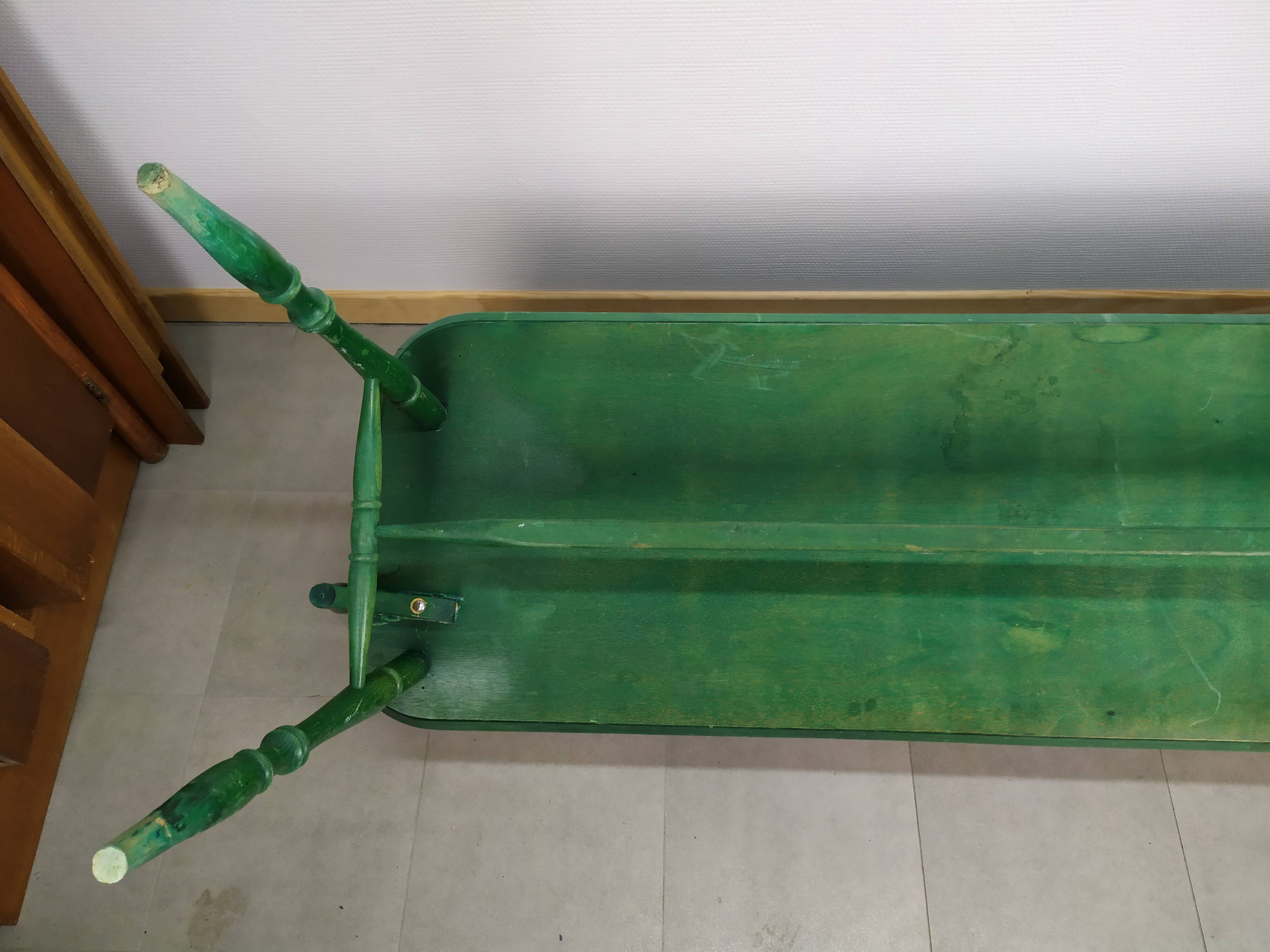 Former wooden bistro bench