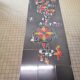 Art deco chrome metal and ceramic coffee table