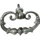 Old silver-plated metal furniture handle