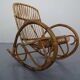 Mid-Century Italian Bamboo Rocking Chair, 1950s