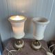 Lampes de table torchères en albâtre, années 1950, lot de 2