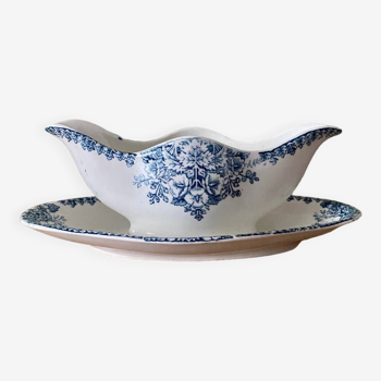 Vintage gravy boat in iron clay model Compiègne by Clairefontaine