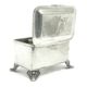 Biedermeier sugar bowl, silver-plated brass, Poland, 1920s