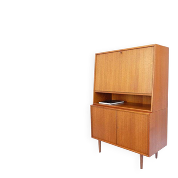 Teak sideboard in 60s/70s style, with bar, retro 60s/70s style.