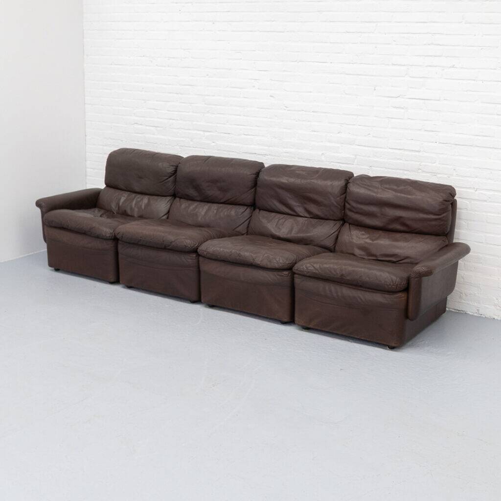 Leather modular sofa, 1970s