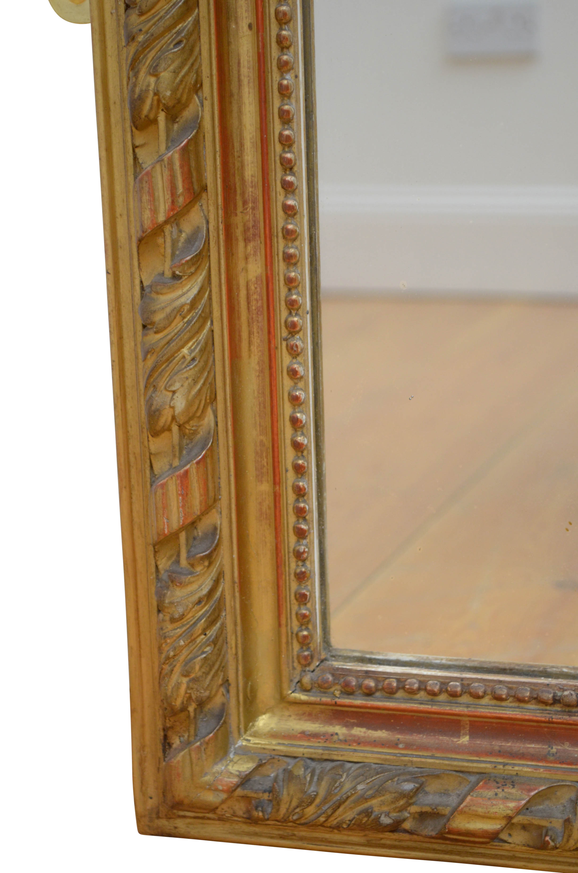 French 19th century wall mirror - 145x84cm