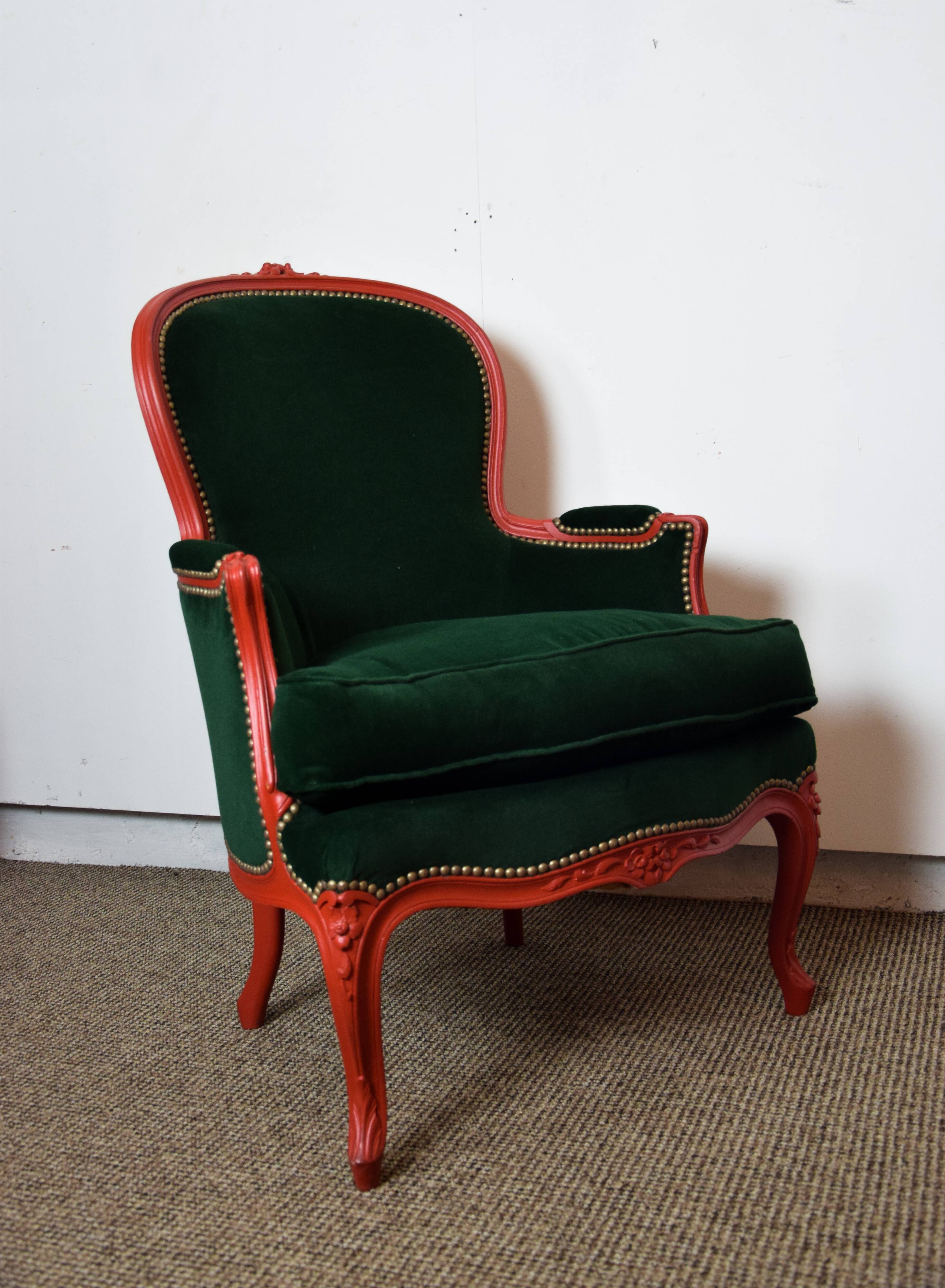 Pair of Louis XV style armchairs