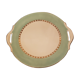 Plat vintage ø27 cm porcelaine sarreguemines flameco vert