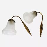 Antique pair of Art Deco wall sconces