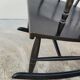 Rocking chair vintage noir 1950