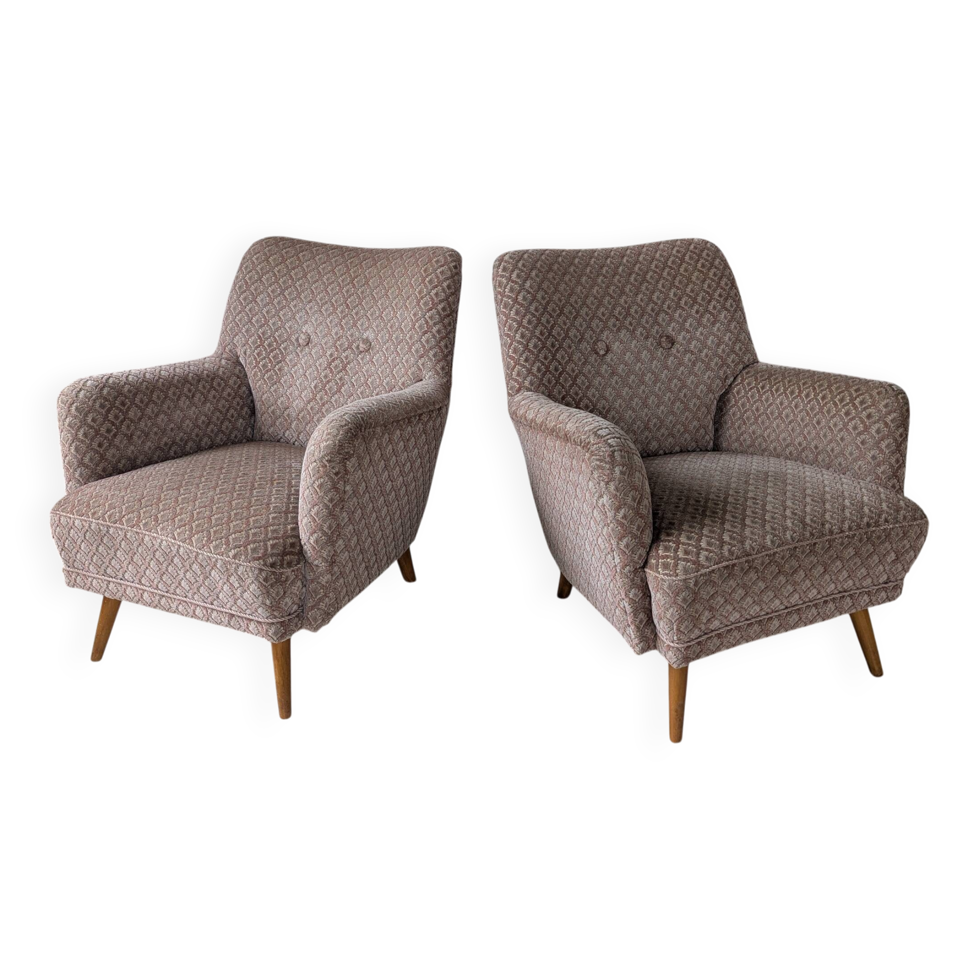 Paire de fauteuils cosy, vintage 1960