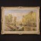 Peinture de paysage signée A. Corradi, années 1950.