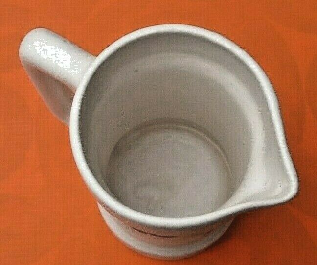 White pitcher floral decoration 70s P.L (Poet Laval)