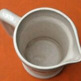 White pitcher floral decoration 70s P.L (Poet Laval)