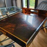 Vintage lucite tray by Mercier, tortoiseshell spirit