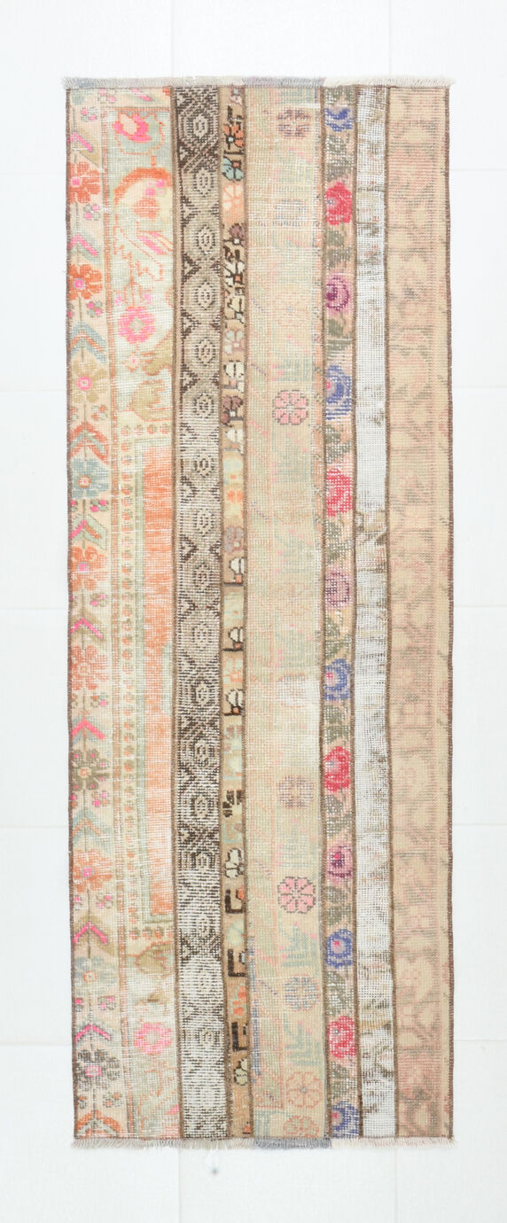 2x6 short vintage runner rug, 71x195cm