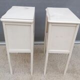 Pair of white vintage bedside tables