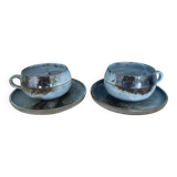 Ceramic set signed Chantal and Thierry Robert