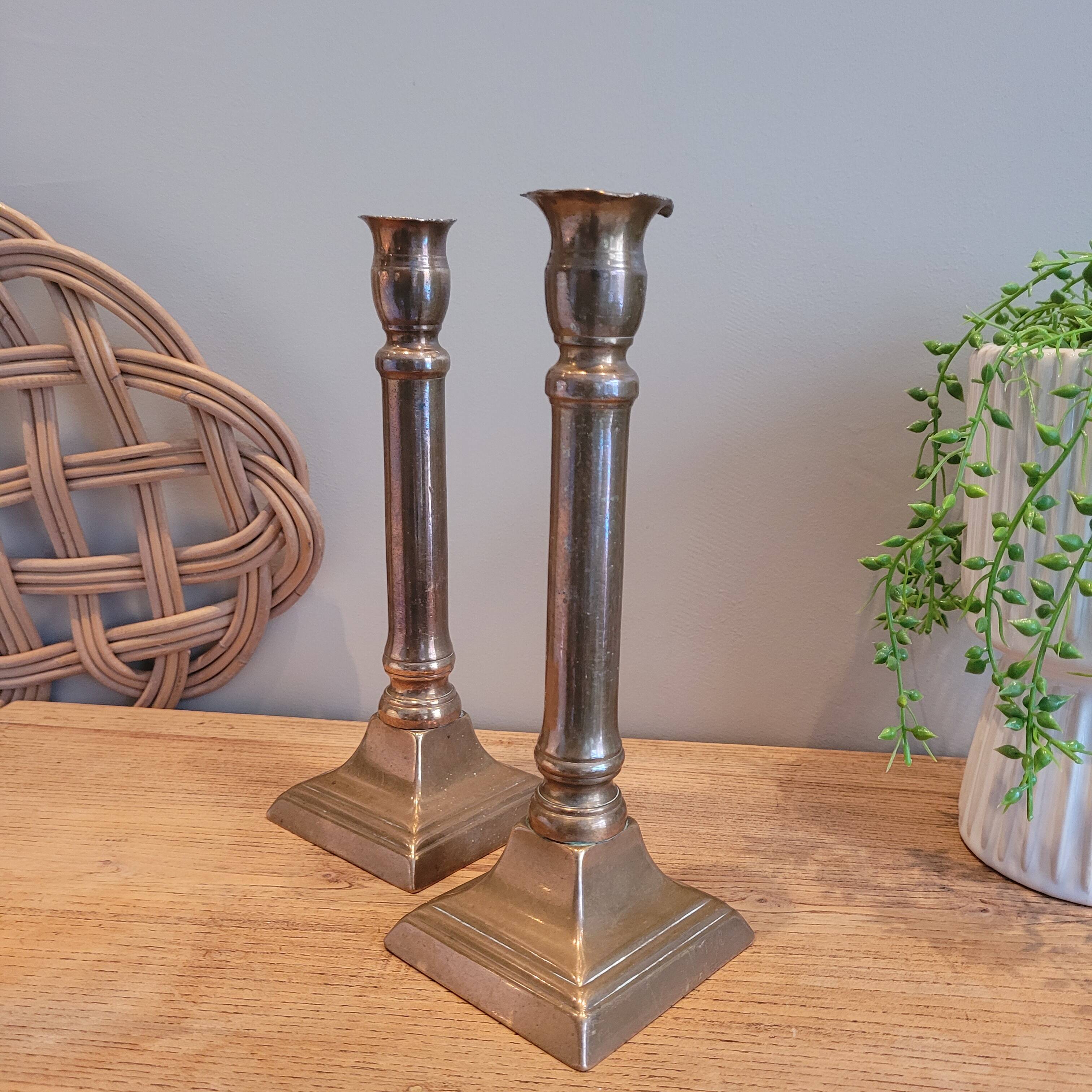 La Redoute x Selency pair of brass candle holders 25