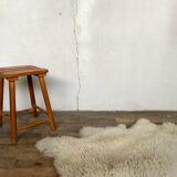 Brutalist primitive stool wears tripod plant solid wooden sofa tip 1950 Furniture decoration