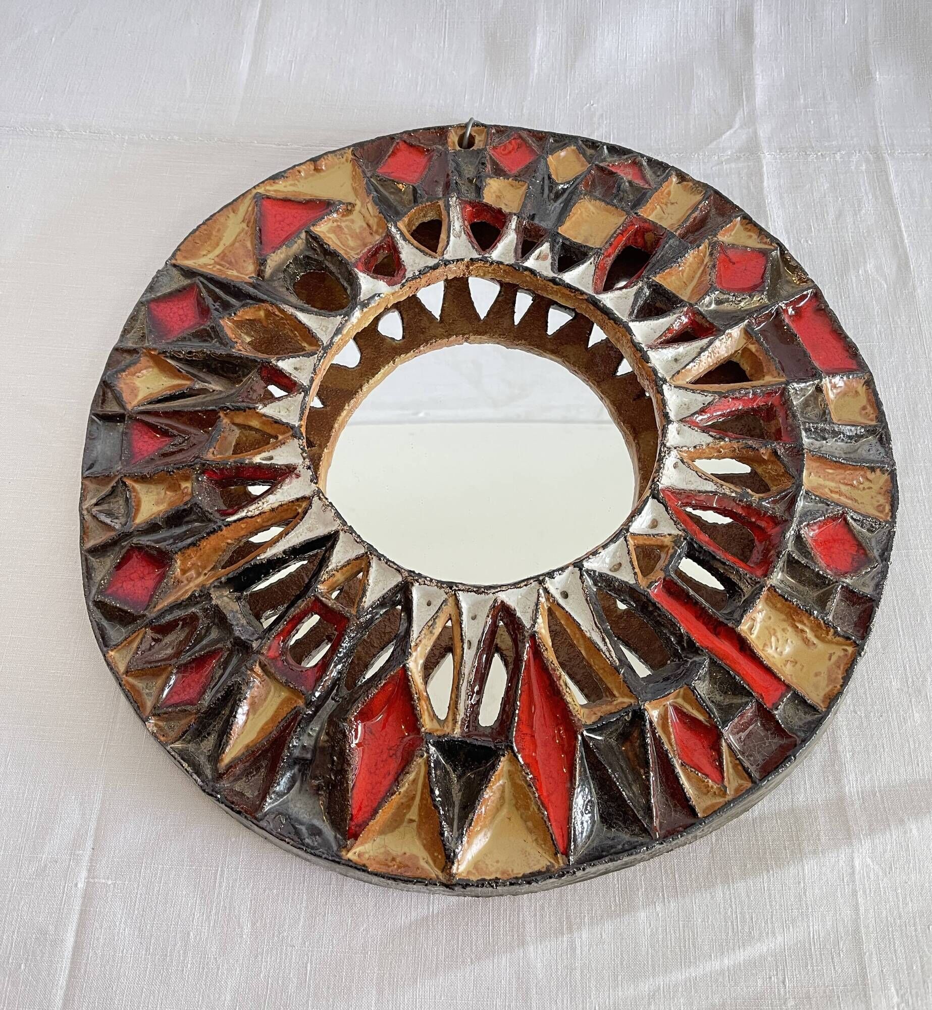 Ceramic mirror roland zobel the anduze cyclades