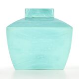 Square Turquoise Ceramic Vase