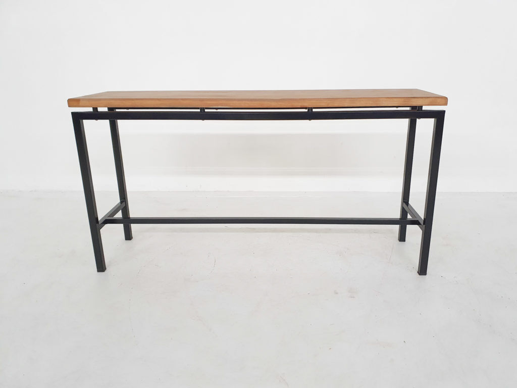 Mid-century teak and metal side table, The Netherlands 1960's