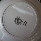 8 Terre de Fer dessert plates, “Damascus” model, Moulin des Loups and Hamage