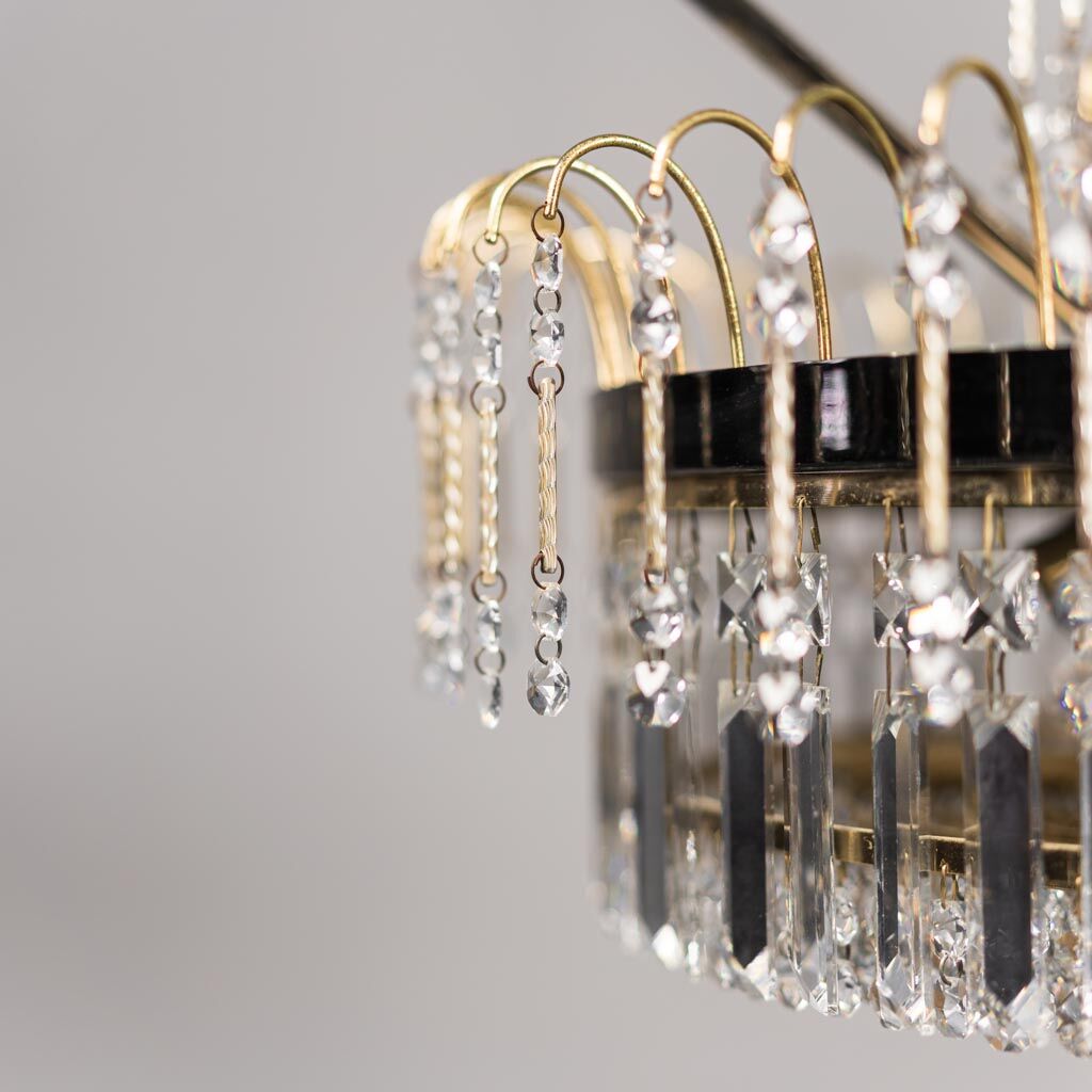 Chandelier 6 lights metal brass 70