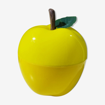 Vintage yellow ice cube apple icon 70's