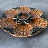 Sarreguemines majolica oyster plates