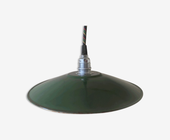 Vintage green enamelled sheet metal suspension