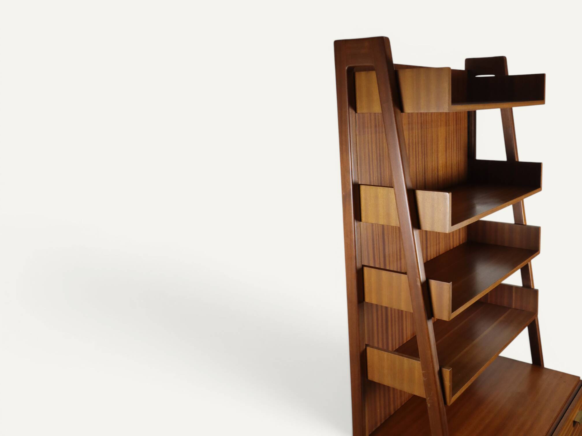 Vintage Italian wooden library - 1960s