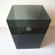 Pyramidal paper basket in transparent gray plexi