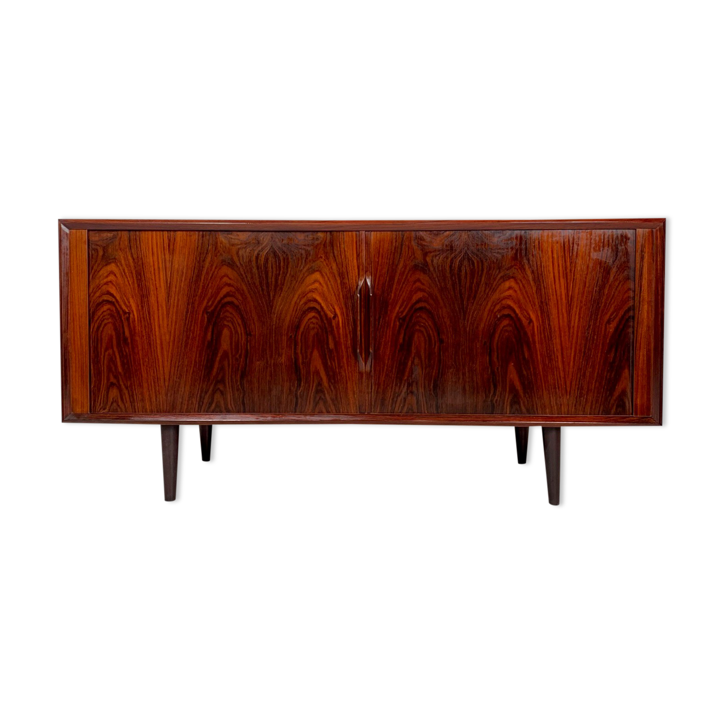Danish palisander tambour sideboard by Arne Vodder