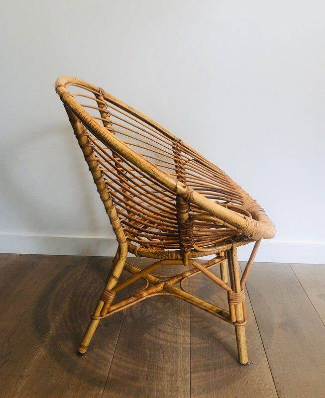 Pair of rattan armchairs