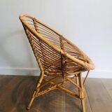 Pair of rattan armchairs