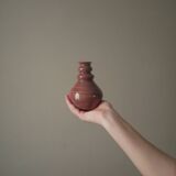 Ceramic soliflore vase handcrafted contemporary design handmade pottery