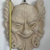 Ancient Rare Head Face Mascaron Satyr Mask Pottery Bavent France Clay