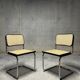 Pair of Marcel Breuer B32 Cesca black chairs