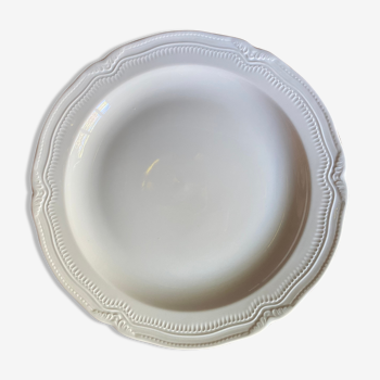 Plat plat en porcelaine fine de Limoges dé Bernardaud de 30 cm de diamètre