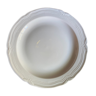 Plat plat en porcelaine fine de Limoges dé Bernardaud de 30 cm de diamètre