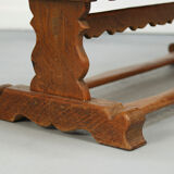 Rustic farmhouse oak refectory coffee table