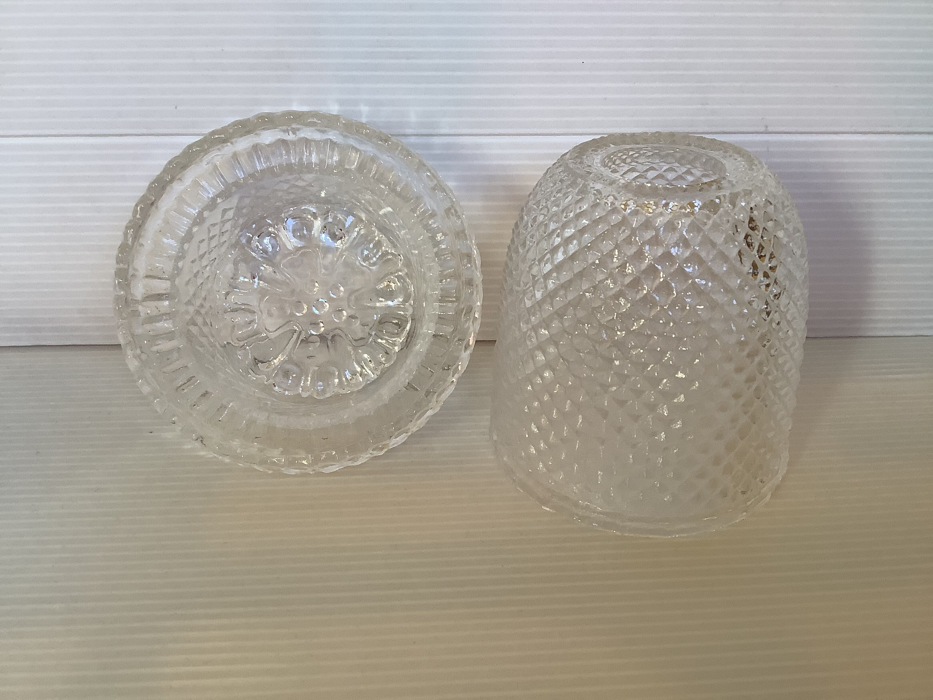 Pair of diamond glass photophores