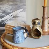 Candlestick "nice" ceramic potter vintage enamelled sandstone