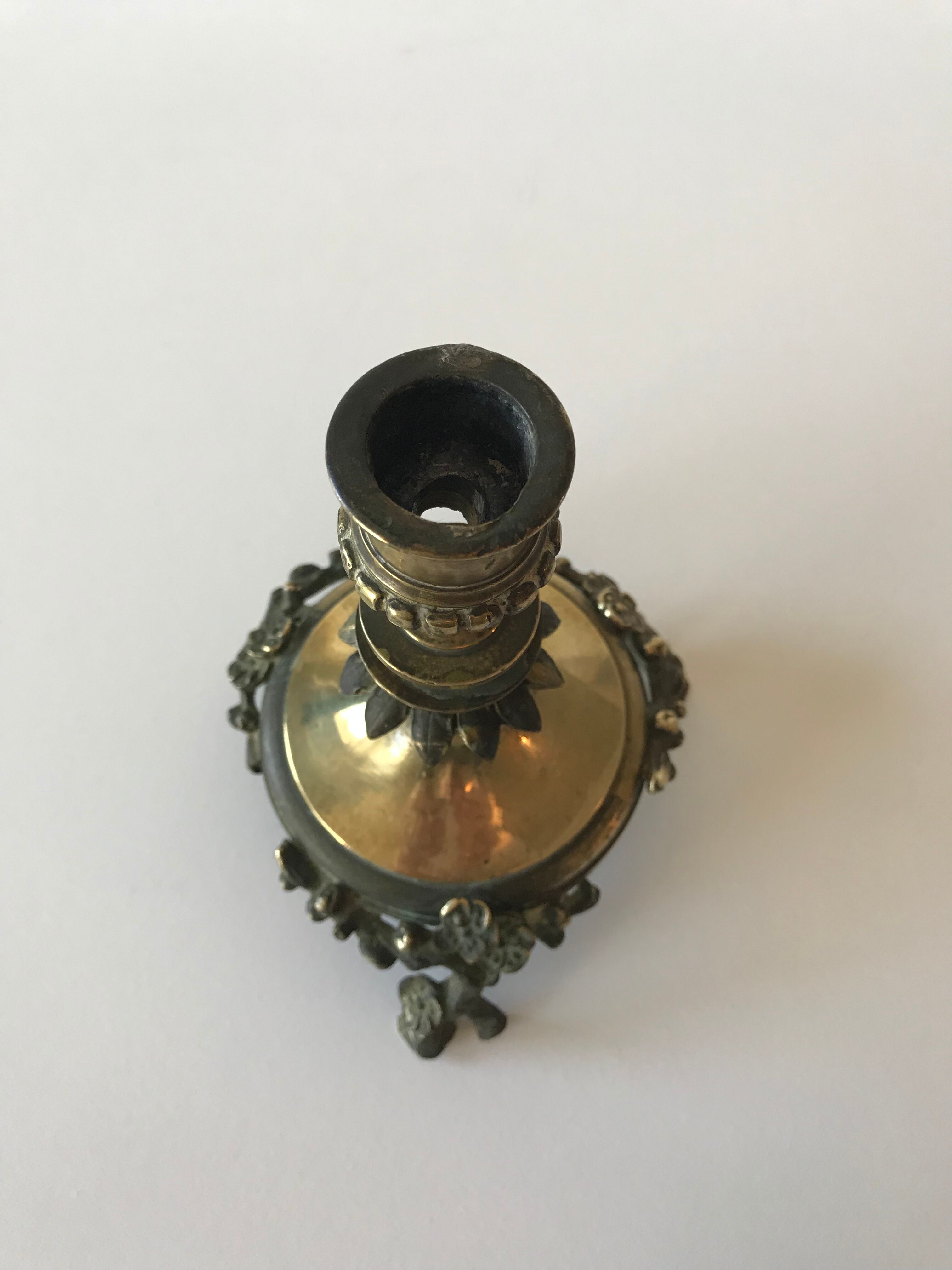 Old bronze candleholder
